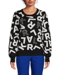 Karl Lagerfeld - Scrambled Logo Sweatshirt - Lyst