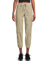 DKNY - Cotton Cropped Cargo Joggers - Lyst