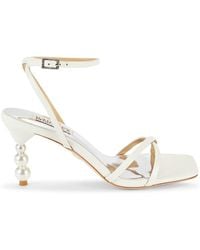 Badgley Mischka - Callie Pearl Heel Open-toe Sandals - Lyst