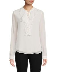 Tommy Hilfiger - Crinkle Ruffle Blouse - Lyst
