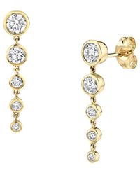 Luv Aj - 14k Goldplated & Glass Crystal Bezel Dangle Earrings - Lyst