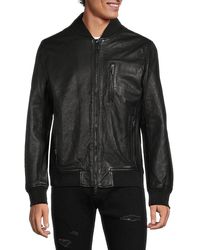 Slate & Stone - Leather Biker Jacket - Lyst