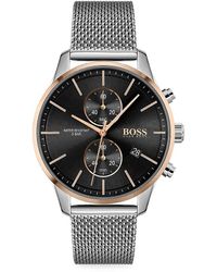 BOSS by HUGO BOSS Associate Two-tone Stainless Steel Bracelet Watch - Black
