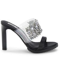 Karl Lagerfeld Bedika Embellished Mule Heels - Black