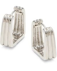 AREA STARS - 14K Dipped Striped Square Hoop Earrings - Lyst