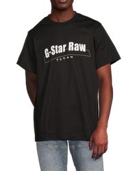 G-Star - Logo Graphic Cotton T-Shirt - Lyst