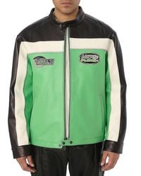 Avirex - Lone Wolf Leather Racer Moto Jacket - Lyst