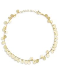 Chloe and Madison - 14k Gold Plated Sterling Silver Disk Anklet - Lyst