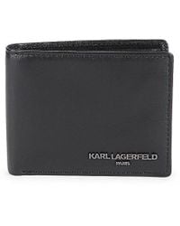 Karl Lagerfeld - Bi Fold Leather Wallet - Lyst