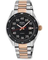 Gevril - Ascari 42mm Swiss Automatic Two Tone Stainless Steel Bracelet Watch - Lyst