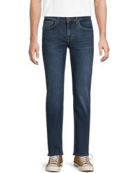 7 For All Mankind - Slimmy Dark Wash Slim Straight Jeans - Lyst