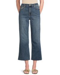 7 For All Mankind - Alexa High Rise Wide Leg Cropped Jeans - Lyst