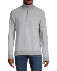 Vince Wool & Cashmere Quarter-zip Pullover - Gray