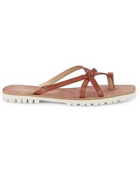 Etienne Aigner Maui Leather Toe-ring Sandals - Brown