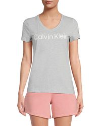 Calvin Klein - Logo Stretch Cotton T-Shirt - Lyst