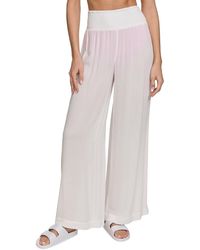 DKNY - Gauze Wide Leg Cover Up Pants - Lyst