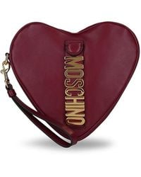 Moschino - Logo Heart Shaped Wristlet - Lyst