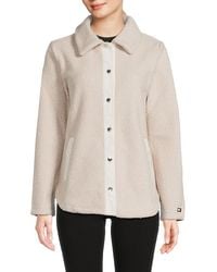 Tommy Hilfiger - Faux Shearling Shacket - Lyst