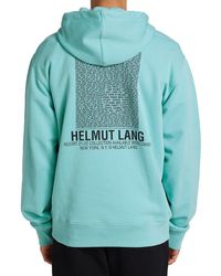 Blue Helmut Lang Cotton Sweatshirt With Logo Print in Blue,Grey Mens Activewear gym and workout clothes Save 30% gym and workout clothes Helmut Lang Activewear for Men 