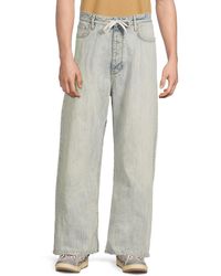 Balenciaga - Light Wash Cotton Wide-Leg Jeans - Lyst
