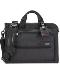 tumi gray briefcase