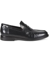 Kenneth Cole - Moc Toe Leather Penny Loafers - Lyst