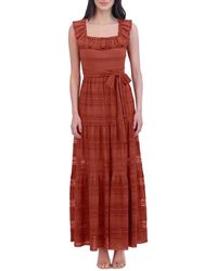 Eliza J - Lace Tiered Maxi Dress - Lyst