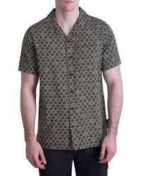 Karl Lagerfeld - Short Sleeve Medallion Camp Shirt - Lyst