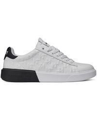 Karl Lagerfeld - Grid Logo Embossed Sneakers - Lyst