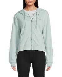 DKNY - Mini Stud Logo Zip Hoodie - Lyst