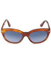 Persol 55mm Oval Sunglasses - Brown
