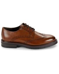 Saks Fifth Avenue - Ethan Brogue Leather Derby Shoes - Lyst