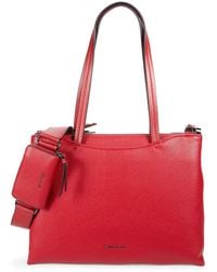 Calvin Klein - Chrome Classic Leather Tote - Lyst