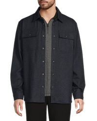 Karl Lagerfeld - Ponte Button-Down Shirt Jacket - Lyst