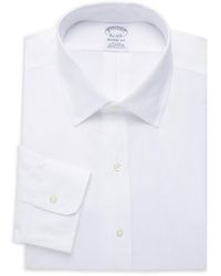 Brooks Brothers Regent-fit Dobby Supima Cotton Dress Shirt - White