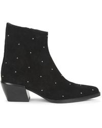 Rag & Bone - Joni Studded Suede Zip Boots - Lyst