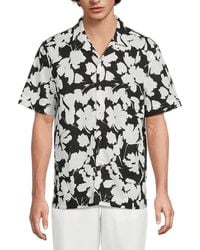 Bugatchi - Jackson Floral Superfine Cotton Camp Shirt - Lyst