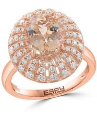 Effy - 14K Morganite & Diamond Ring - Lyst