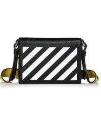 Off-White c/o Virgil Abloh Diagonal Stripe Leather Crossbody Bag - Black