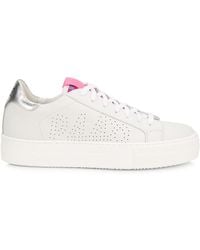 P448 - Thea 38Mm Metallic Leather Platform Sneakers - Lyst