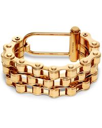 Burberry Triple Bike Chain Goldtone Bracelet - Multicolour