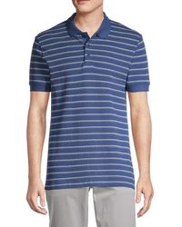French Connection Striped Polo - Blue