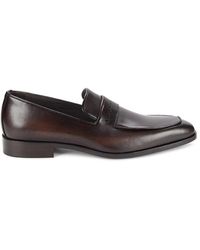 Saks Fifth Avenue - Penny Leather Loafers - Lyst