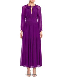 Ba&sh - Helena Keyhole Silk Blend Maxi Dress - Lyst