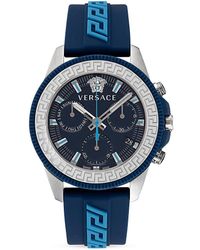 Versace - V Palazzo 43mm Stainless Steel Logo Watch - Lyst