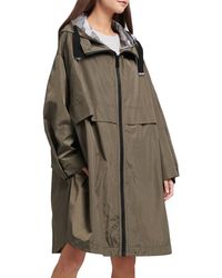 DKNY Women's Logo Rain Jacket - Juniper - Size S - Multicolour