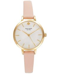 Kate Spade 30mm Stainless Steel & Leather Strap Watch - White