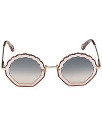 Chloé 56mm Geometric Sunglasses - Pink