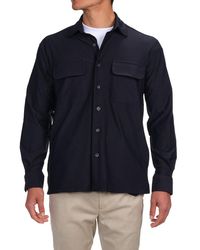 Garnet - Button Front Shirt Jacket - Lyst