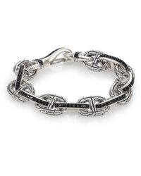 John Hardy - Classic Chain Sterling Silver & Black Sapphire Link Bracelet - Lyst